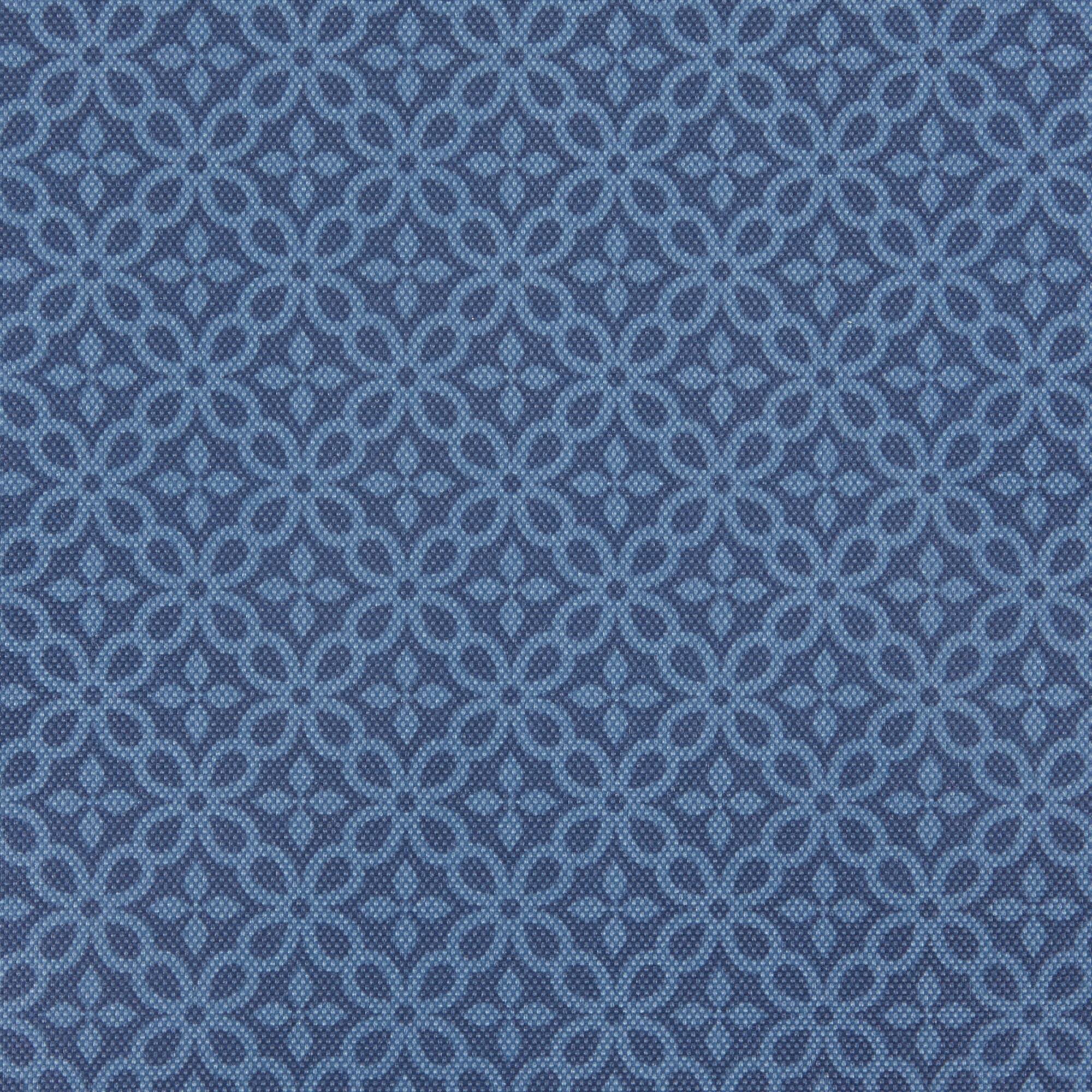 French Blue Tonal Lattice Print Outdoor Tablecloth 60" x 84"